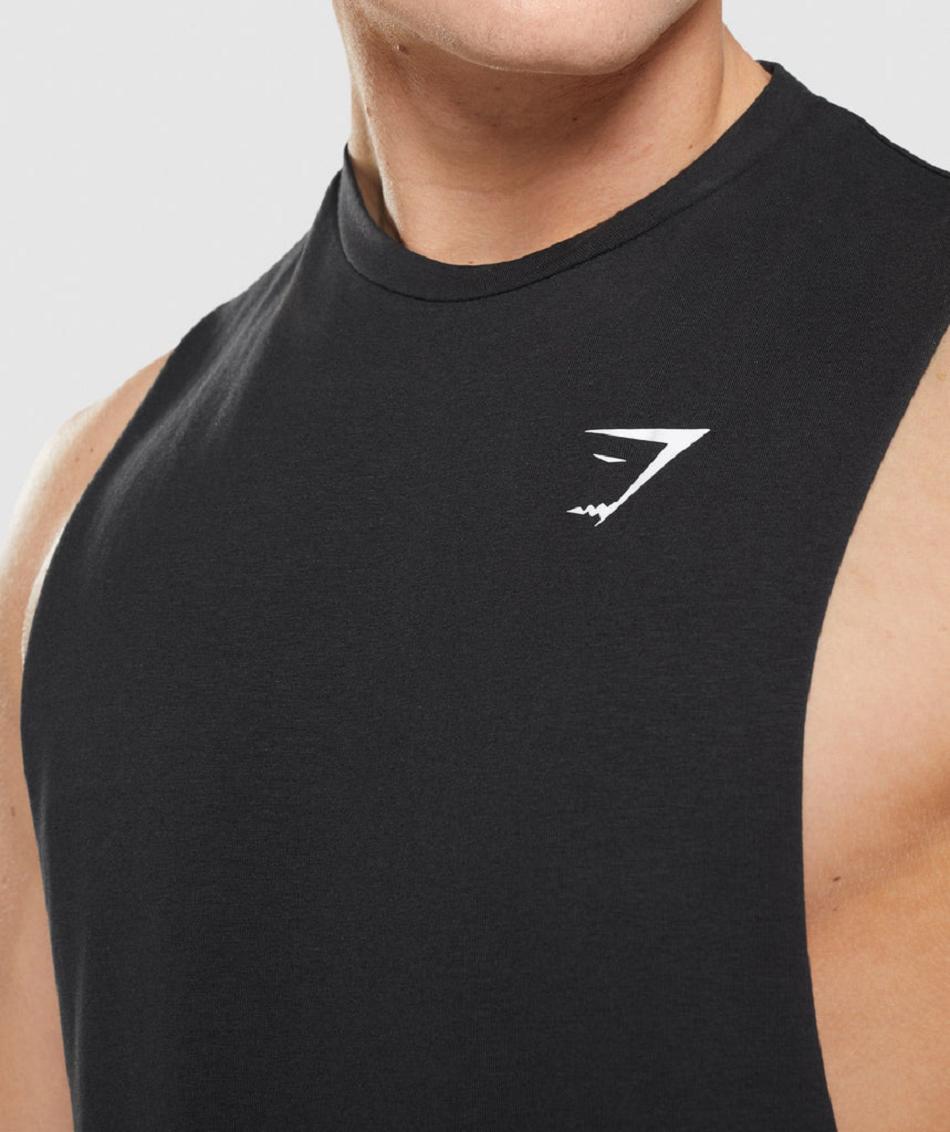 Gymshark Critical 2.0 Drop Arm Muške Majica Bez Rukava Crne | HR 2246FDN